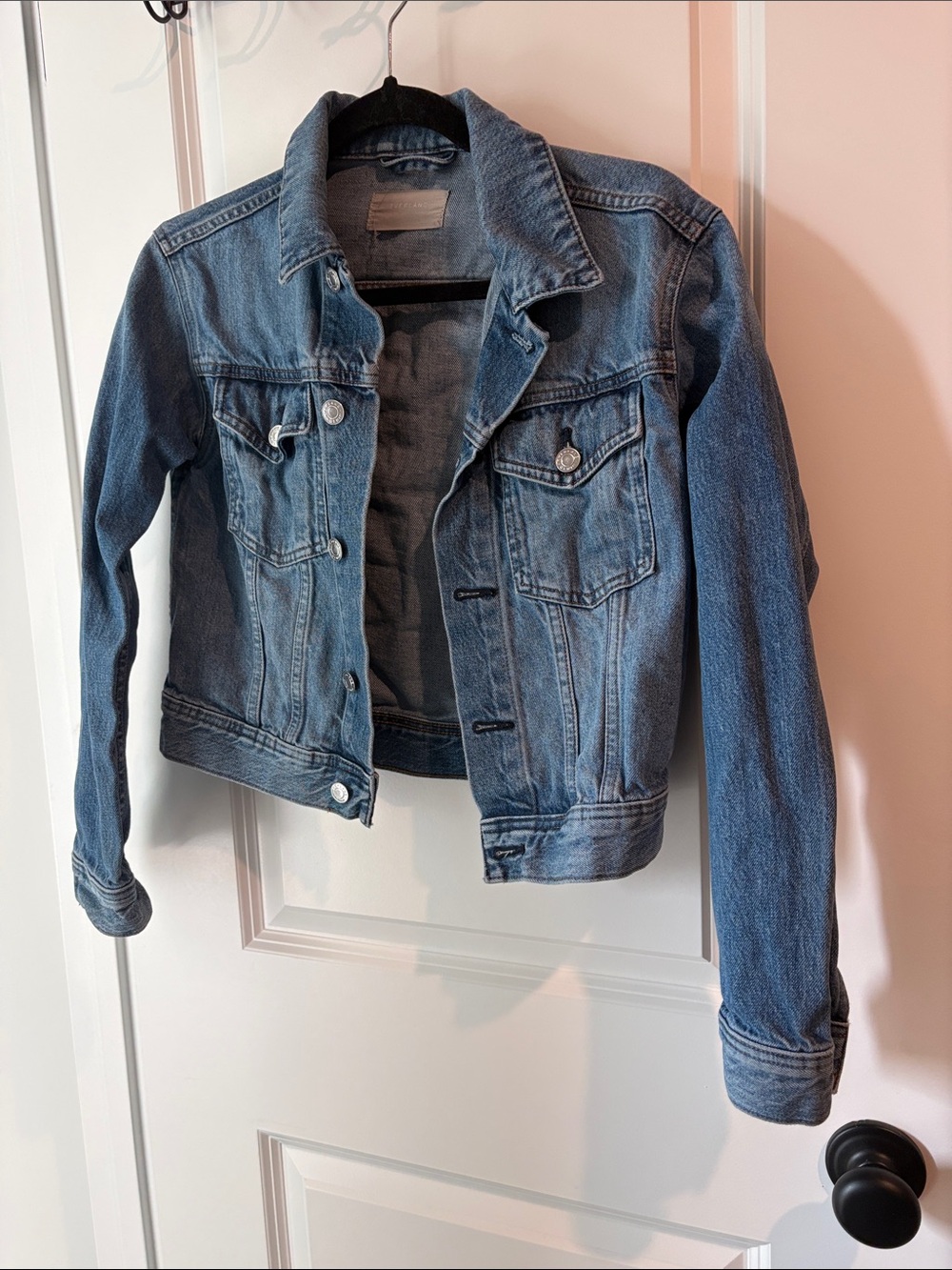 Everlane Light Blue Crop Denim Jacket